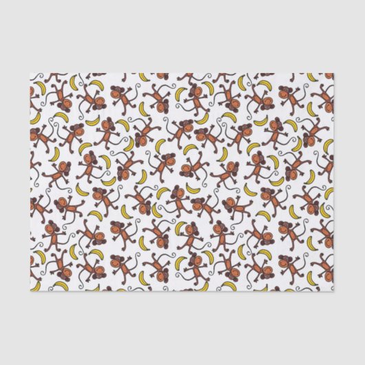 おもしろタイルの猿好き 薄葉紙 (正面)