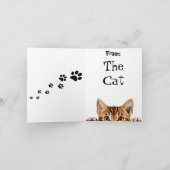 おもしろタビー・タイガー・キャット折りたたみグリーティングカード カード (内部)