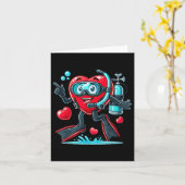 おもしろダイビングハートバレンタインダイビングWo カード (黄色い花)