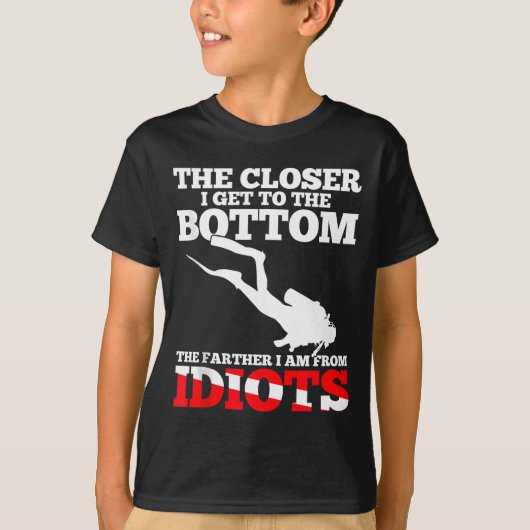 おもしろダイビング フラグ ダイビング名言 スキューバダイバー Gif Tシャツ (正面)