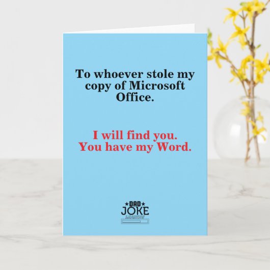 おもしろダジャレデザイン カード (黄色い花)