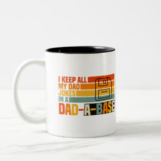 おもしろダッドジョークをDad-a-baseに保存しています PNG ツートーンマグカップ