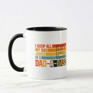 おもしろダッドジョークをDad-a-baseに保存しています PNG マグカップ