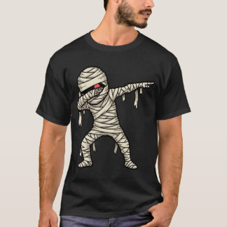 おもしろダビングミイラストリートウェアハロウィンTシャツ 怖い Tシャツ