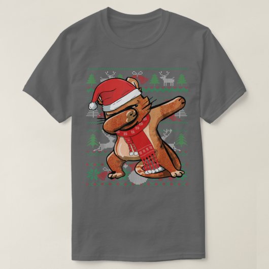 おもしろダブキャット クリスマス ひどいセーター パーティー コス Tシャツ (デザイン正面)