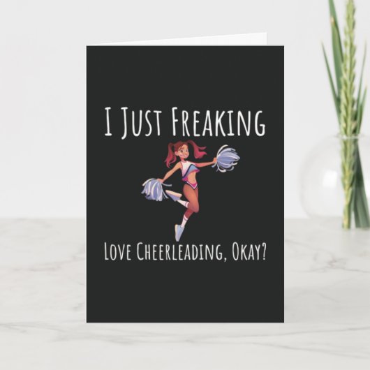 おもしろチアリーダーカード ダンス スポーツ ダンシング ダンサー カード (正面)