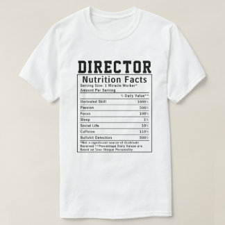 おもしろディレクター栄養成分スタッフワーカーギフト Tシャツ
