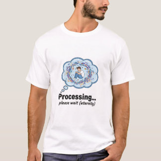 おもしろデータ処理中スクリーン ギーク ユーモア Tシャツ