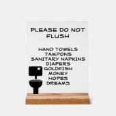 おもしろトイレ　フラッシュするな アクリルサイン (正面)