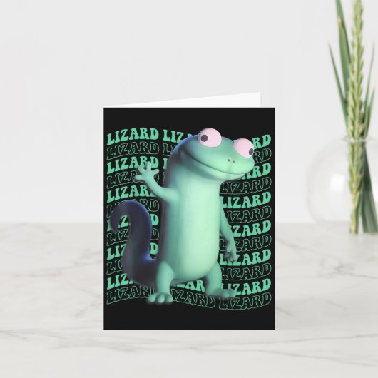 おもしろトカゲ ミーム 動物 女性 男性 _4 カード (正面)