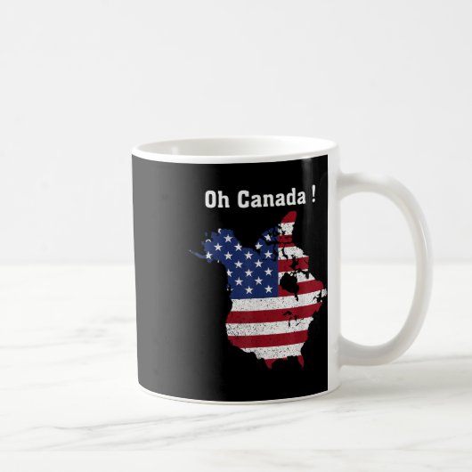 おもしろトランプ大統領 Oh Canada カナダ地図 アメリカ コーヒーマグカップ (右)