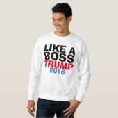 おもしろドナルド・トランプTシャツ＆スウェットシャツ、BOSS スウェットシャツ (正面フル)