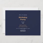 おもしろネイビー 誕生日おめでとう 彼って結構年上? 招待状 (裏面)