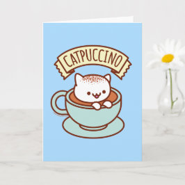 おもしろネコのグリーティングカード：CATPUCCINO カード