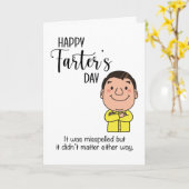 おもしろハッピーファーターズデー ユーモア 父の日 カード (黄色い花)