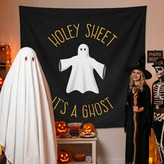 おもしろハロウィンパーティー装飾 - ホーリーシート幽霊 タペストリー