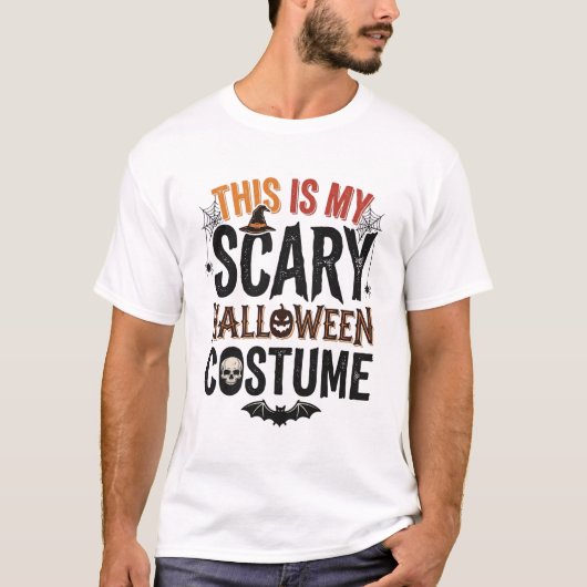 おもしろハロウィン仮装ビンテージTシャツデザイン Tシャツ (正面)