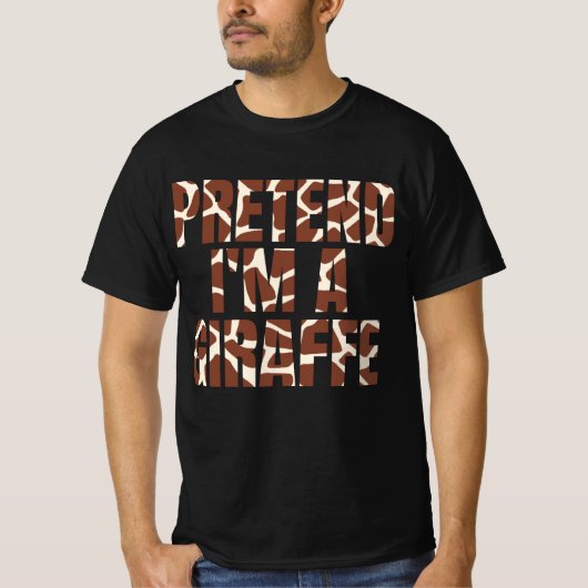 おもしろハロウィン きりんになりきり Tシャツ (正面)