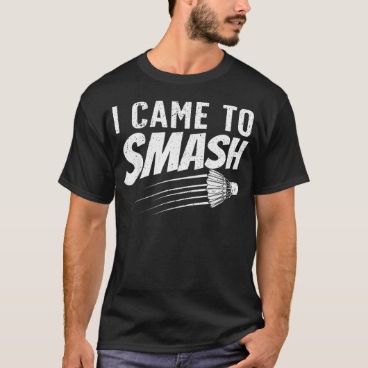 おもしろバドミントンバドミントン Tシャツ (正面)