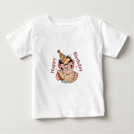 おもしろバースデーステッカー ベビーTシャツ