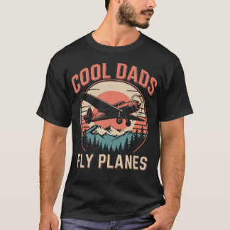 おもしろパイロットパパ父の日Tシャツ 飛行機好きな父親に Tシャツ