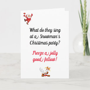 おもしろパパジョークのクリスマスカード カード