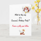 おもしろパパジョークのクリスマスカード カード (黄色い花)