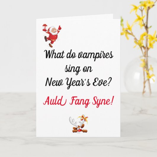 おもしろパパジョークのクリスマスカード カード (黄色い花)