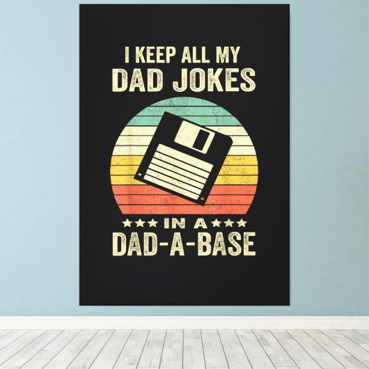 おもしろパパジョーク集 papa+base キャンバスプリント (インサイチュ (ウッドフロア))