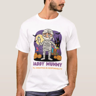 おもしろパパミイラハロウィンTシャツ パパ用 Tシャツ