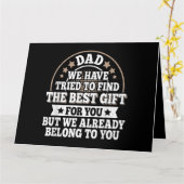 おもしろパパ名言 グラフィック ヴィンテージ お父さん カード (黄色い花)