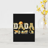 おもしろパパ建設ショベルキッズマッチングファ カード (黄色い花)