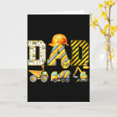 おもしろパパ建設用ショベルカー子供用マッチングファミリー カード (黄色い花)