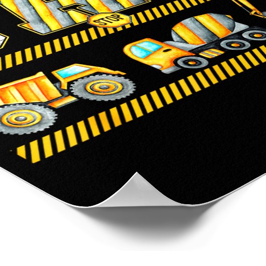 おもしろパパ建設用ショベルカー子供用マッチングファミリー ポスター (角)