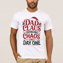 おもしろパパ・クロースのクリスマスデザイン Tシャツ
