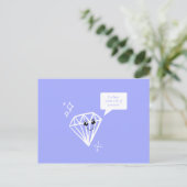おもしろパープルダイヤモンド ポストカード (スタンド正面)