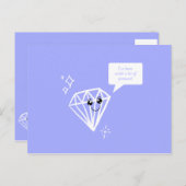 おもしろパープルダイヤモンド ポストカード (正面/裏面)
