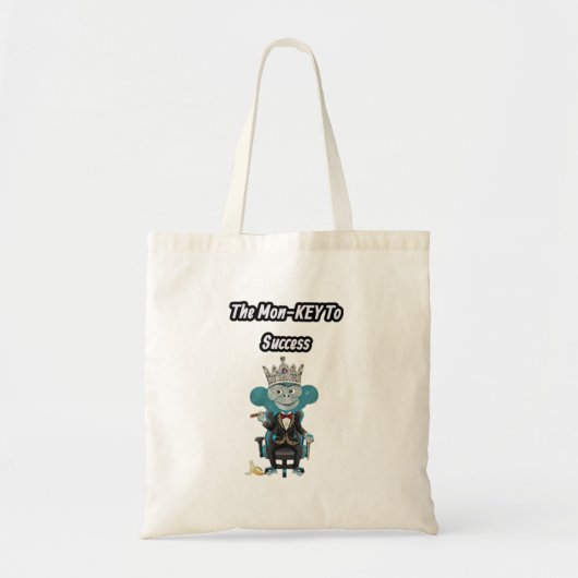 おもしろビジネス猿ダジャレ トートバッグ (正面)