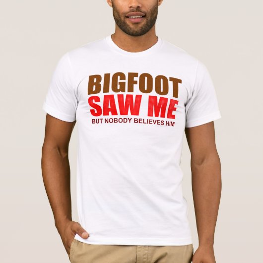 おもしろビッグフット幽霊 Tシャツ (正面)
