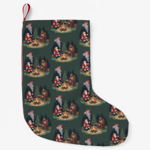 おもしろビッグフット クリスマス サンタ サスカッチ キャンプ スモールクリスマスストッキング