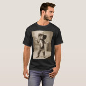 おもしろビーグル犬の馬鹿カウボーイ Tシャツ (正面フル)