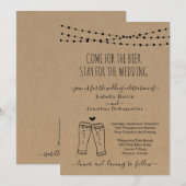 おもしろビールテーマの結婚式 招待状 (正面/裏面)