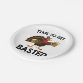 おもしろビール タイムトゥゲットベーステッド ターキー サンクスギビング ペーパープレート (アングル)