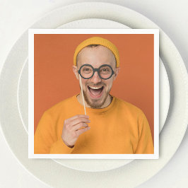 おもしろフォトセルフィー アップロード スタンダードカクテルナプキン