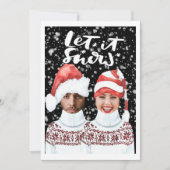おもしろフォトパーソナライズ クリスマス レット イット スノー (正面)