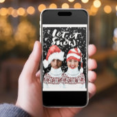 おもしろフォトパーソナライズ クリスマス レット イット スノー