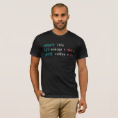 おもしろプログラマー コーヒー SQLクエリ Tシャツ (正面フル)