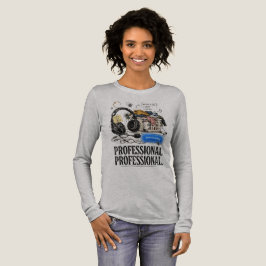 おもしろプロフェッショナル在宅勤務ロングTシャツ トライブレンドTシャツ