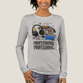 おもしろプロフェッショナル在宅勤務ロングTシャツ トライブレンドTシャツ