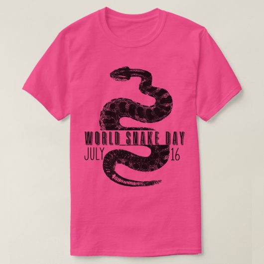 おもしろヘビの世界 ヘビの日 7月16日 2 Tシャツ (デザイン正面)
